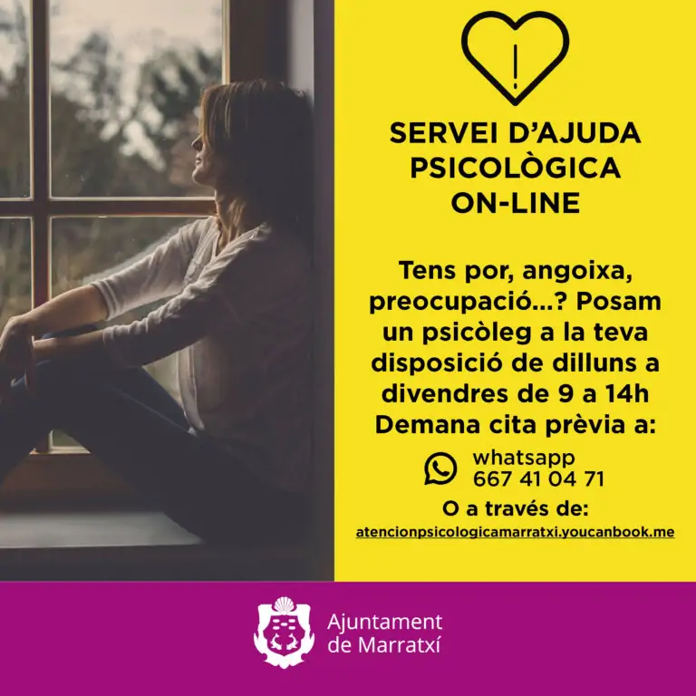 L’Ajuntament posa en marxa un servei d’ajuda psicològica ‘on-line’ per a les persones amb ansietat o angoixa