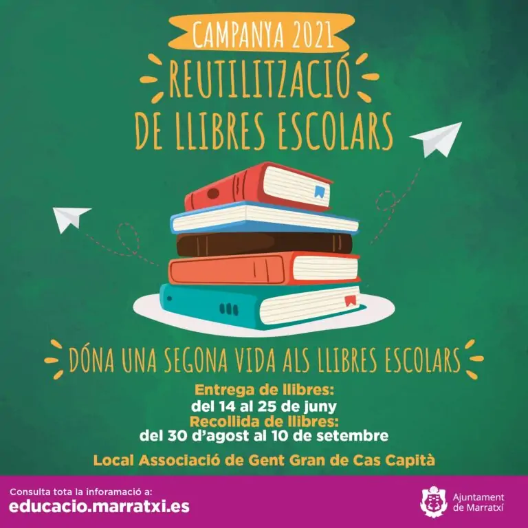 El Ayuntamiento pone en marcha el programa de recogida y préstamo de libros de texto para el curso 2021/2022