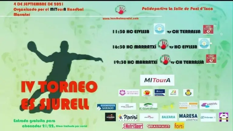 El MITourA Handbol Marratxí se enfrenta este sábado al CH. Terrassa i al HC Eïvissa en el IV torneo «Es Siurell»