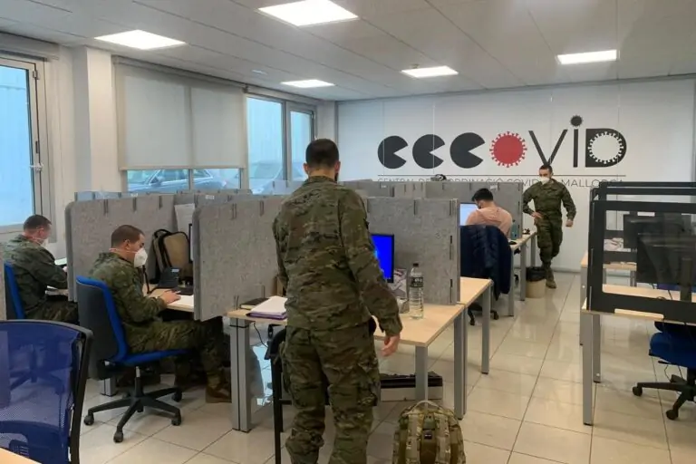 Sesenta efectivos de la Comandancia General de Baleares se incorporan a la Central de Coordinación COVID-19 por el aumento de los contagios