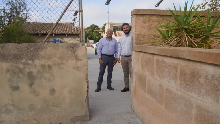 Finalizan las obras de mejora de accesibilidad en la calle Gregal y Paguera, en Es Pla de na Tesa
